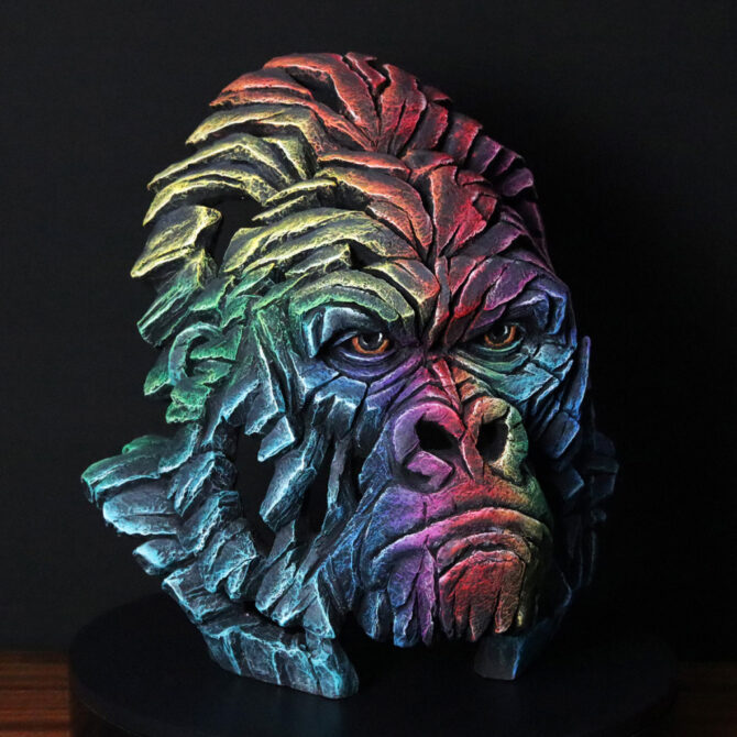 Pine and Oak Edge Sculpture Gorilla Bust Virunga 1