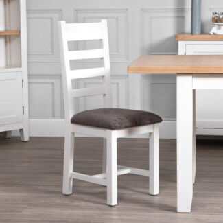 Coast Painted Ladder Back Fabric Seat