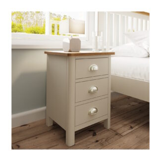 Silver Dawn 3 Drawer Bedside