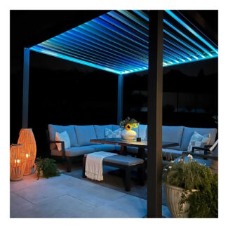Titan Plus LED 4.0m x 3.0m Grey Pergola