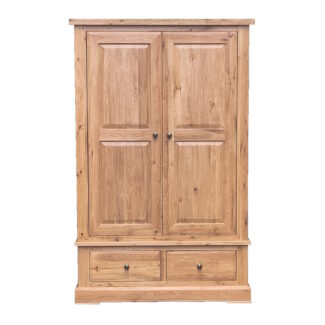 Cathedral Oak 2 Drawer Wardrobe