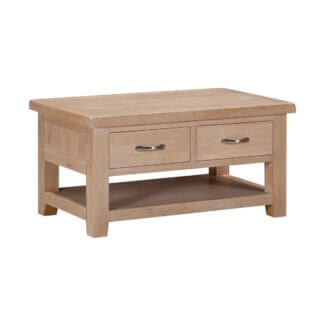 Padstow Oak 2 Drawer Coffee Table