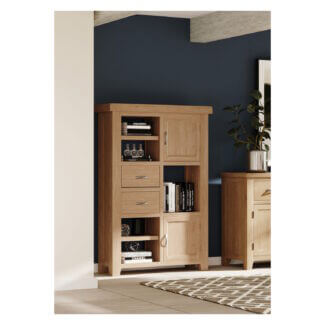 Padstow Oak Tall Display Unit