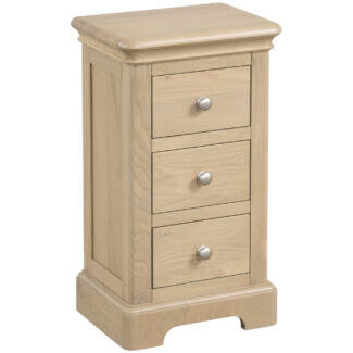 Winchester Oak 3 Drawer Bedside (Compact)