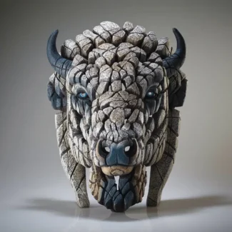 Edge Sculpture Buffalo / Bison White
