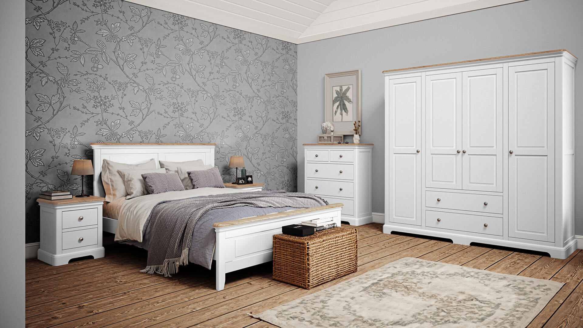 Glaze Bedroom - Painted White